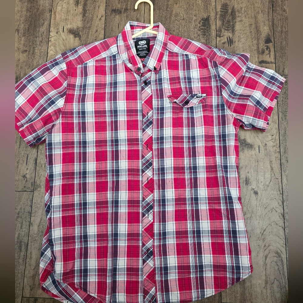 Ecko‎ Unltd Red Plaid Men's Shirt